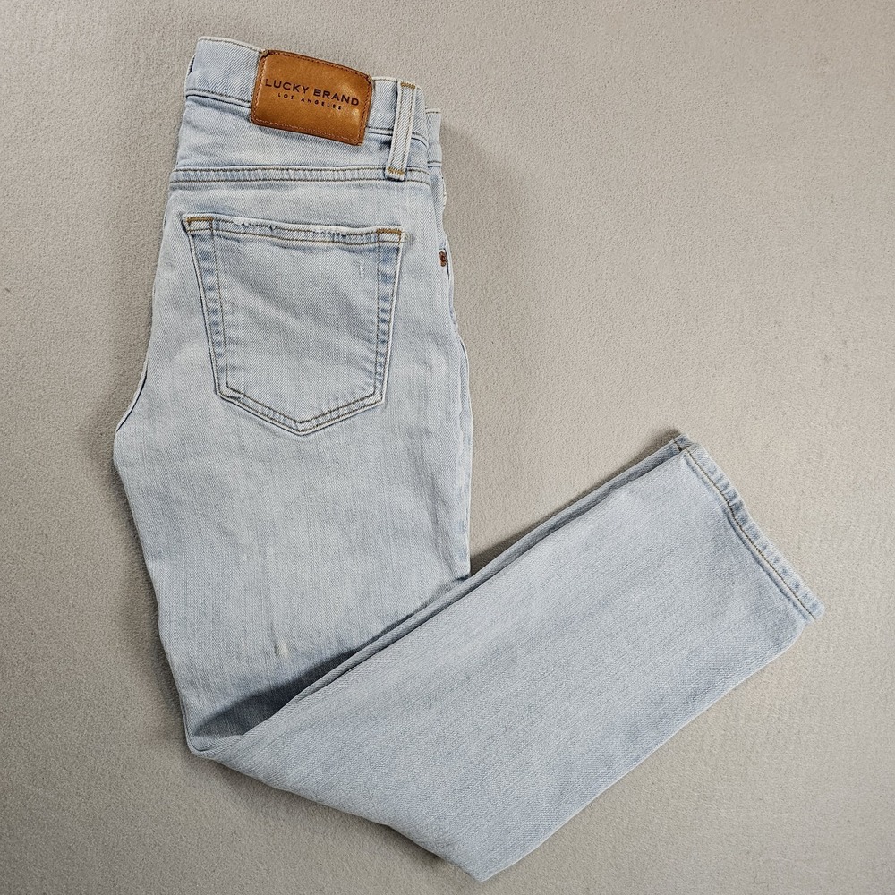 Lucky Brand Sienna Boyfriend Jeans Womens 00 24 Hawkins Light Wash Distressed